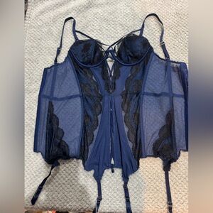 Victoria's Secret Navy Lace Chemise